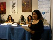 Ana Altamirano prepara su intervención